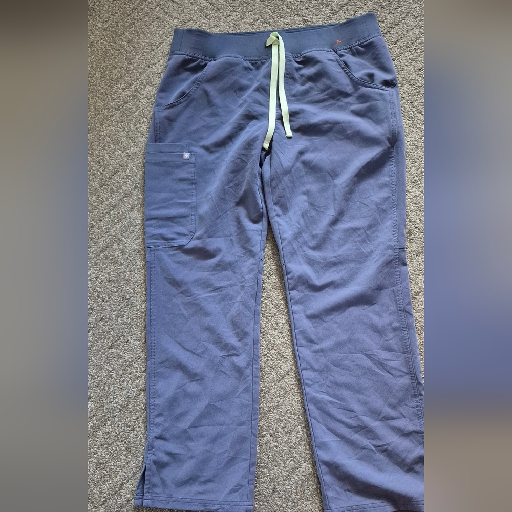 Figs Gray Technical Pants with Green Drawstring Sz.M/P